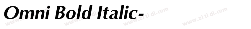 Omni Bold Italic字体转换